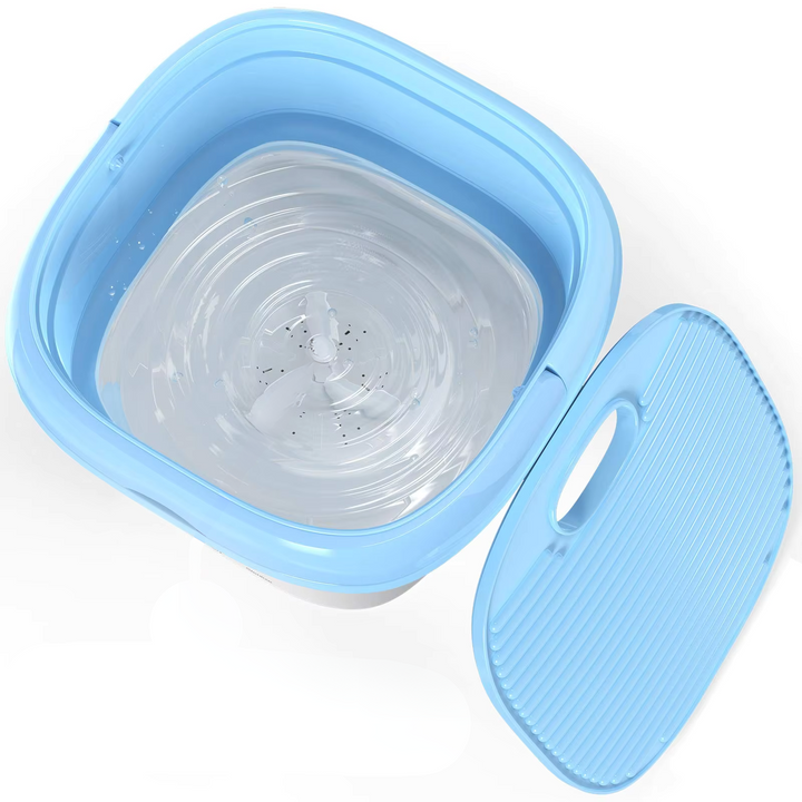 Foldable mini washing machine 3L | 3 wash modes + 2 min spin | 1.5 kg travel washing device | For camping, dorm &amp; vacation