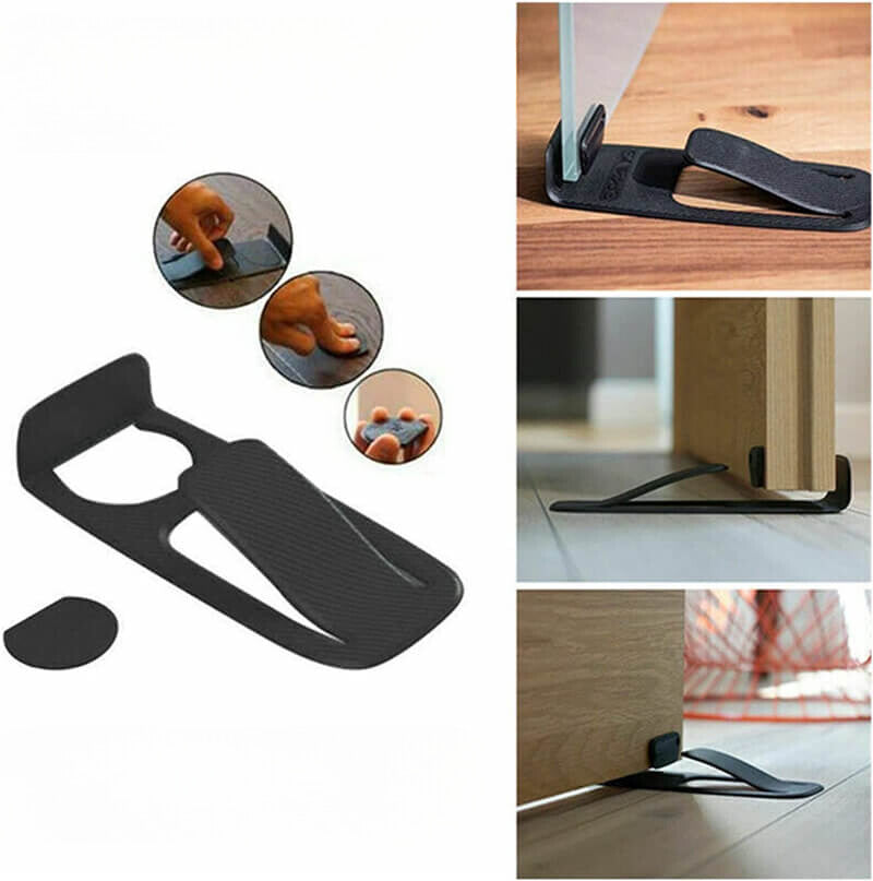 Selbstklebender Türstopper ohne Bohren | Rutschfester Türpuffer &amp; Bodenschutz | Rückstandslos entfernbar | 2er Set