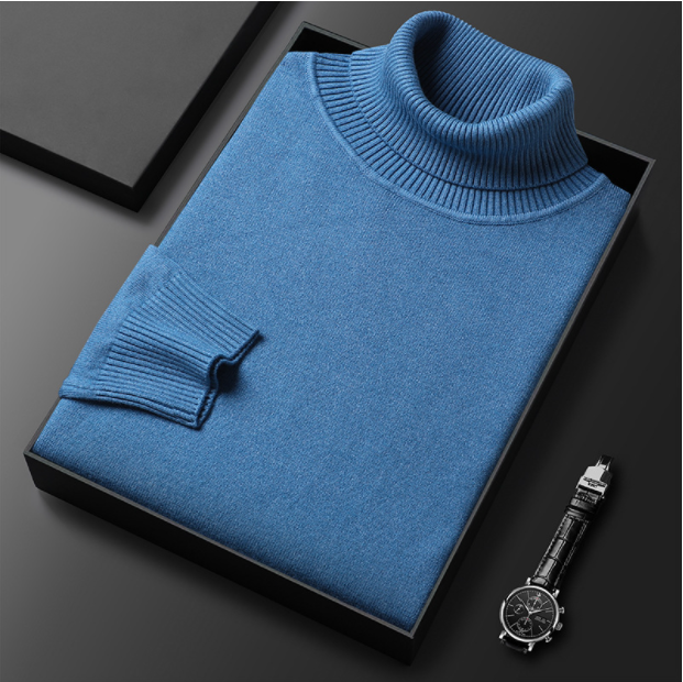 Herren Rollkragenpullover aus Kaschmir-Baumwoll-Mix | 80% Kaschmir, weich &amp; warm | Regular Fit für Büro &amp; Alltag