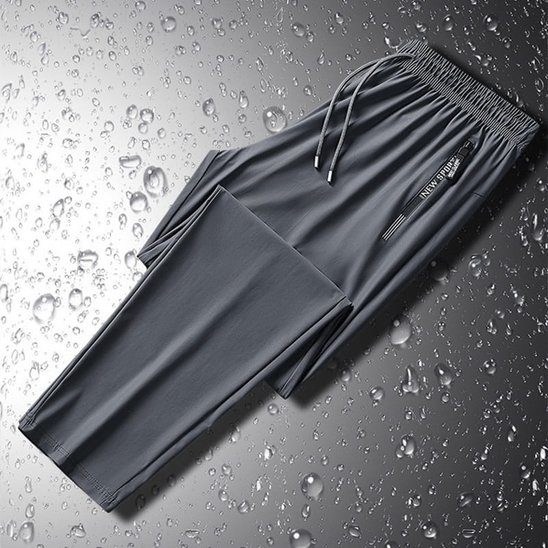 Herren Jogginghose | Schnell trocknende Stretchhose mit Kordelzug und Reißverschlusstaschen für Sport und Alltag
