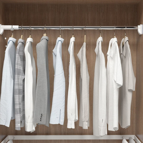 Wall-mounted extendable clothes hanger | No drilling required | Metal, rust-resistant &amp; high load capacity