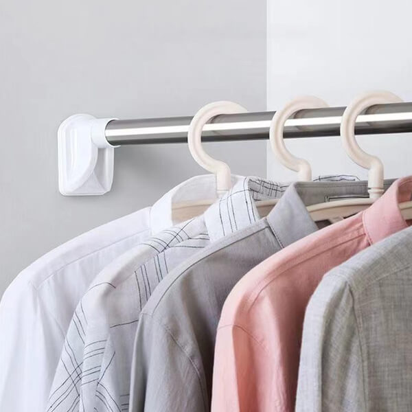 Wall-mounted extendable clothes hanger | No drilling required | Metal, rust-resistant &amp; high load capacity
