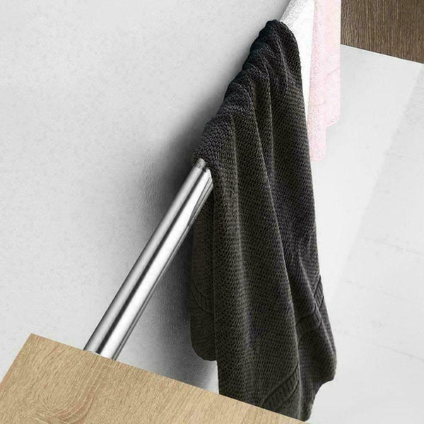 Wall-mounted extendable clothes hanger | No drilling required | Metal, rust-resistant &amp; high load capacity