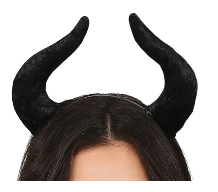 Teufelin Kostüm Damen | Halloween-Kostüm mit Kleid, Cape und Stirnband für Halloween- und Mottopartys