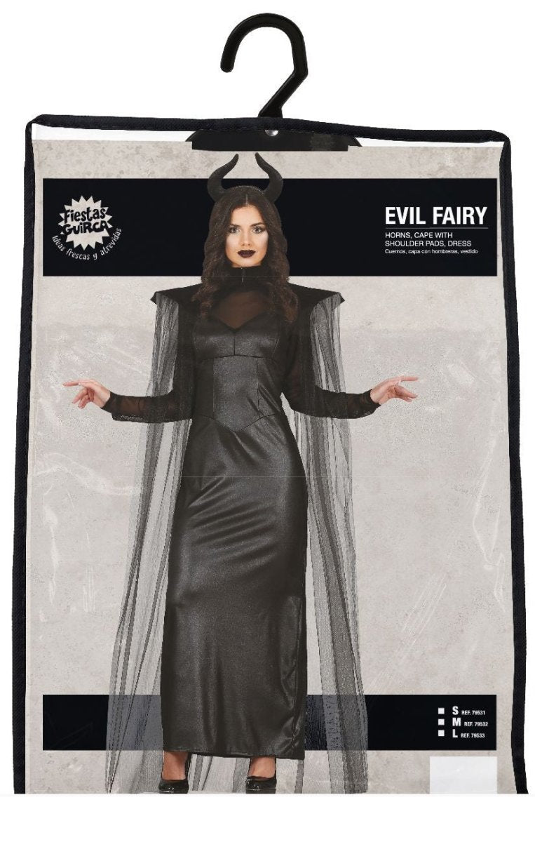 Teufelin Kostüm Damen | Halloween-Kostüm mit Kleid, Cape und Stirnband für Halloween- und Mottopartys