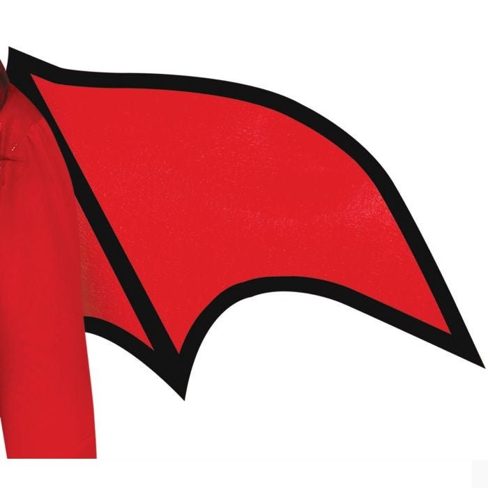 Damen Teufel Kostüm Rot | 3-teiliges Halloween Kostüm mit Kleid, Flügeln und Haarband für Halloween und Mottoparty
