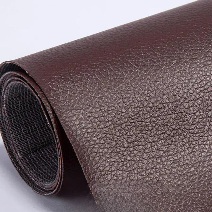Kit de réparation cuir auto-adhésif 50 × 138 cm | Patchs de réparation découpables | Étanche &amp; robuste | Pour canapé, voiture &amp; sacs