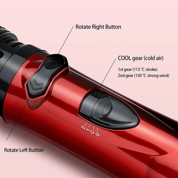 3-in-1 Rotations-Haarstylingbürste 1000W | Trocknen, Glätten &amp; Locken | 2 Geschwindigkeiten, 3 Hitzestufen | 360° Kabel