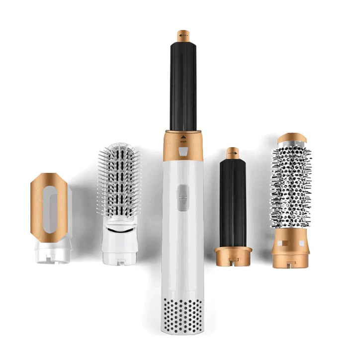Warmluftbürste | 5-in-1 Haarstyler mit Keramikbeschichtung, 3 Temperaturstufen und 1000 W
