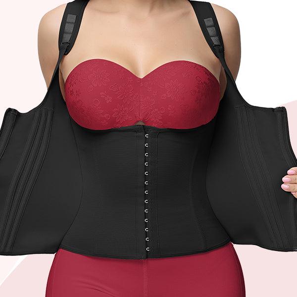 Damen Shapewear Body mit Korsett | Figurformender Body Shaper mit Bauchkontrolle, Frontverschluss &amp; verstellbaren Trägern