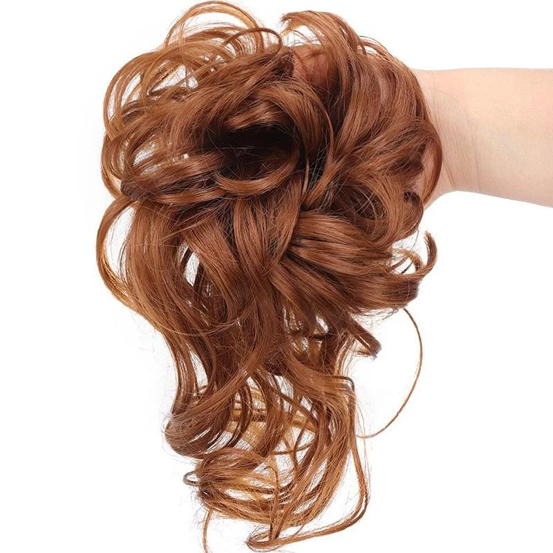 Bun hairpiece to clip on for instant volume | Messy bun look in seconds | Secure hold, light &amp; natural
