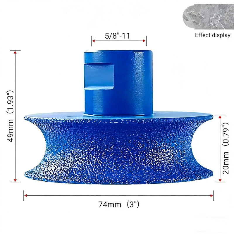 Diamantschleifscheibe 74 mm | Schleifscheibe für Winkelschleifer zur Kantenbearbeitung von Granit, Marmor und Beton