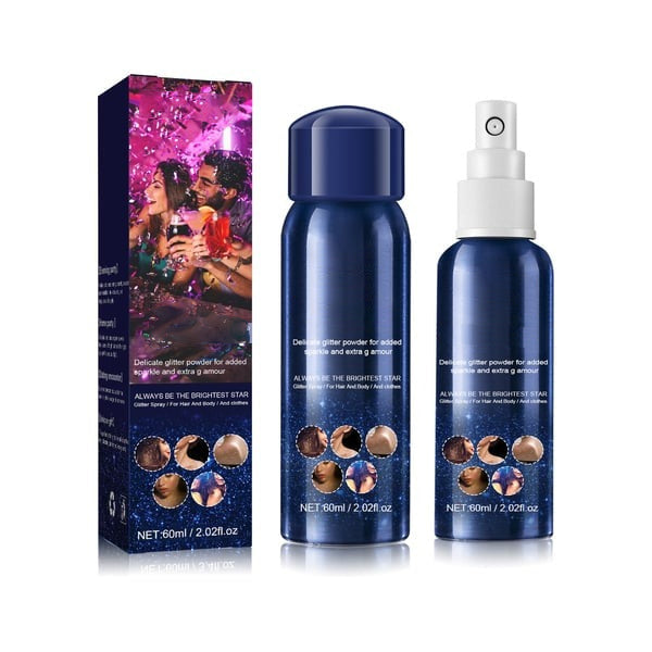Glitzerspray für Haare &amp; Körper | Kosmetischer Glitter | Langanhaltender Schimmer | BlendStaub
