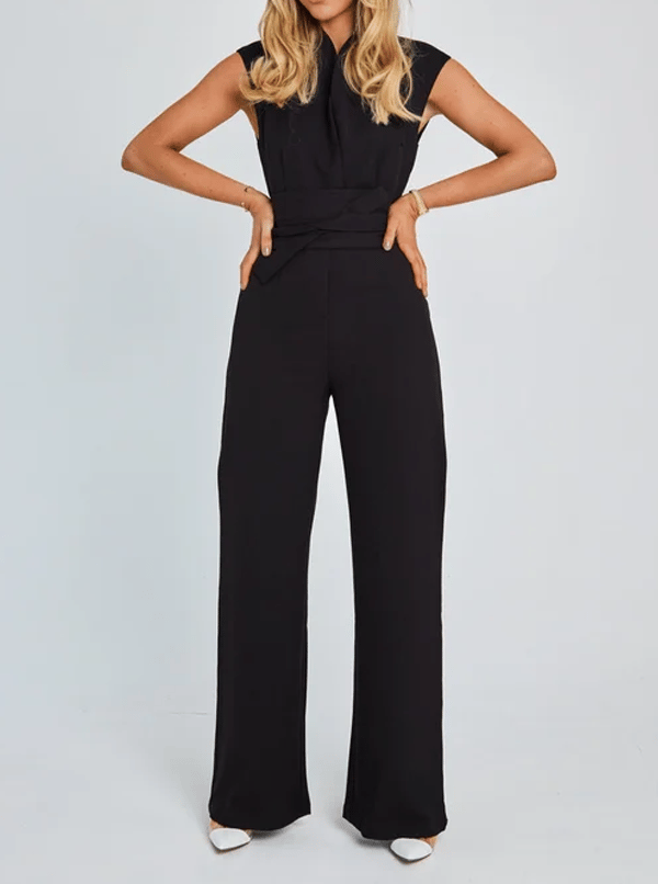 Damen Jumpsuit | Ärmelloser Einteiler mit weitem Bein und lockerer Passform