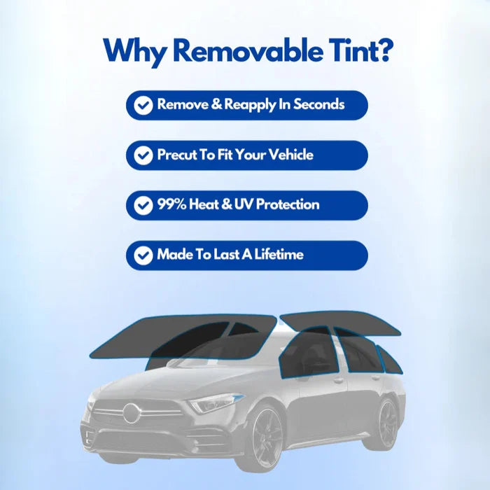 Film teinté universel pour vitres de voiture | Protection UV &amp; chaleur pour voiture plus fraîche | Protection visuelle avec visibilité claire, facile à poser