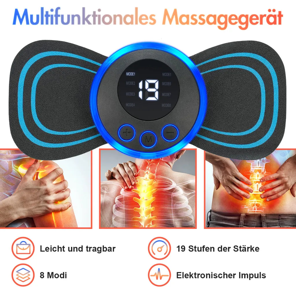 Electric massager | neck &amp; back massage | 15 intensity levels | portable &amp; rechargeable
