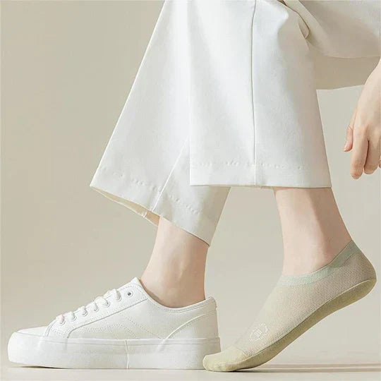 Calzini invisibili ultraleggeri (4 paia) | Aderenza antiscivolo, invisibili in sneakers e pantofole | Senza cuciture e traspiranti