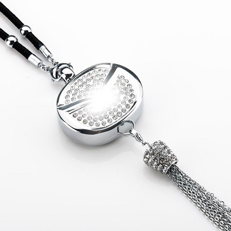 Car Rearview Mirror Pendant with Crystal | Zinc alloy &amp; rhinestones | Sparkling decoration with scent pendant, gift idea