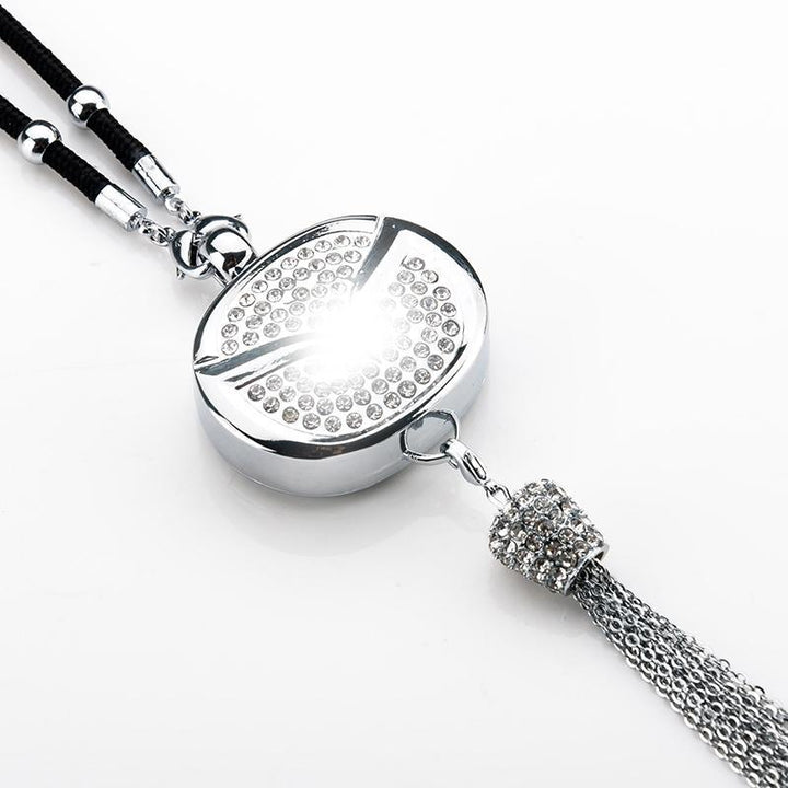 Car Rearview Mirror Pendant with Crystal | Zinc alloy &amp; rhinestones | Sparkling decoration with scent pendant, gift idea