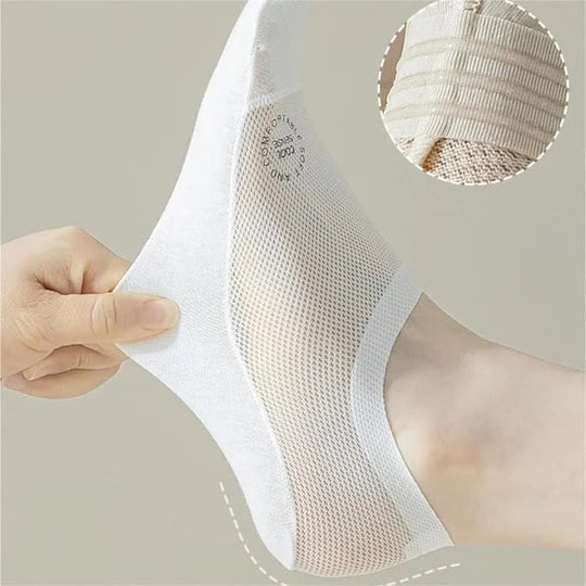Calzini invisibili ultraleggeri (4 paia) | Aderenza antiscivolo, invisibili in sneakers e pantofole | Senza cuciture e traspiranti