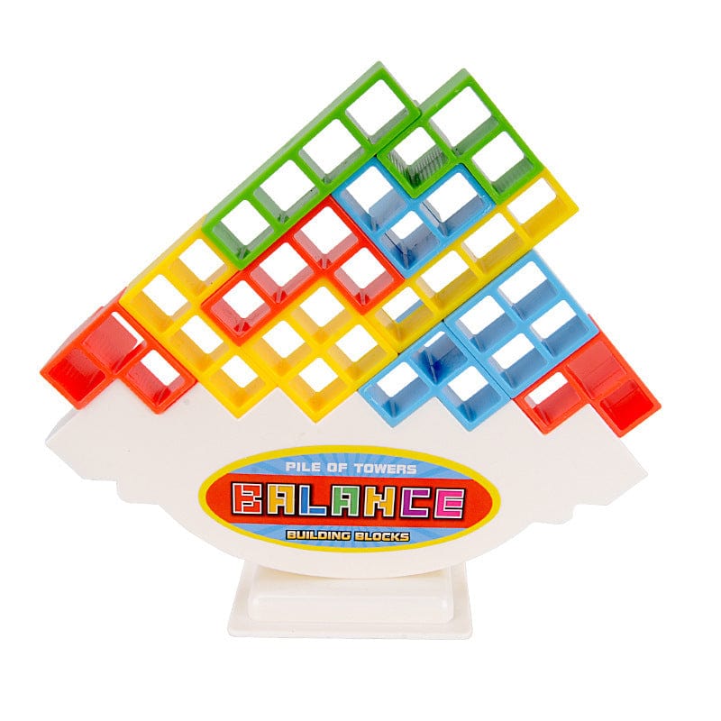 3D Tetris Stapelspiel mit 16 Bausteinen | Geschicklichkeits- &amp; Denkspiel für Kinder &amp; Erwachsene | Fördert Konzentration &amp; Motorik