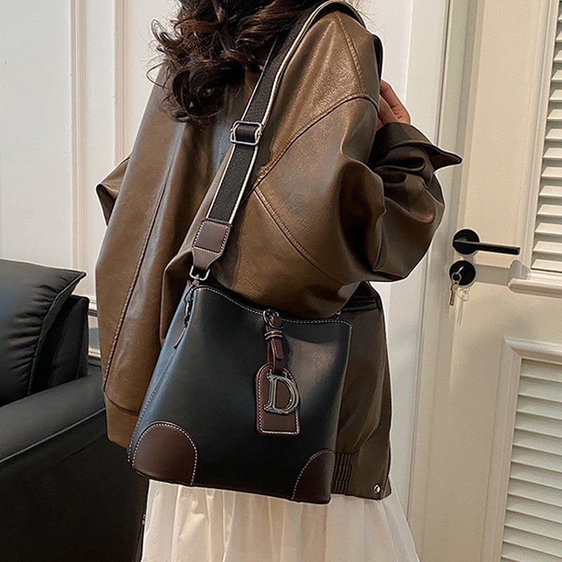 Sac épaule femme rétro en PU 21×19×12 cm | Plusieurs compartiments &amp; fermeture magnétique | Bandoulières réglables, plusieurs couleurs