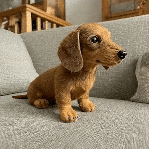 Chien en peluche interactif avec mouvements réalistes et capteurs | Peluche ultra douce pour soulager le stress | Couleur : noir/marron