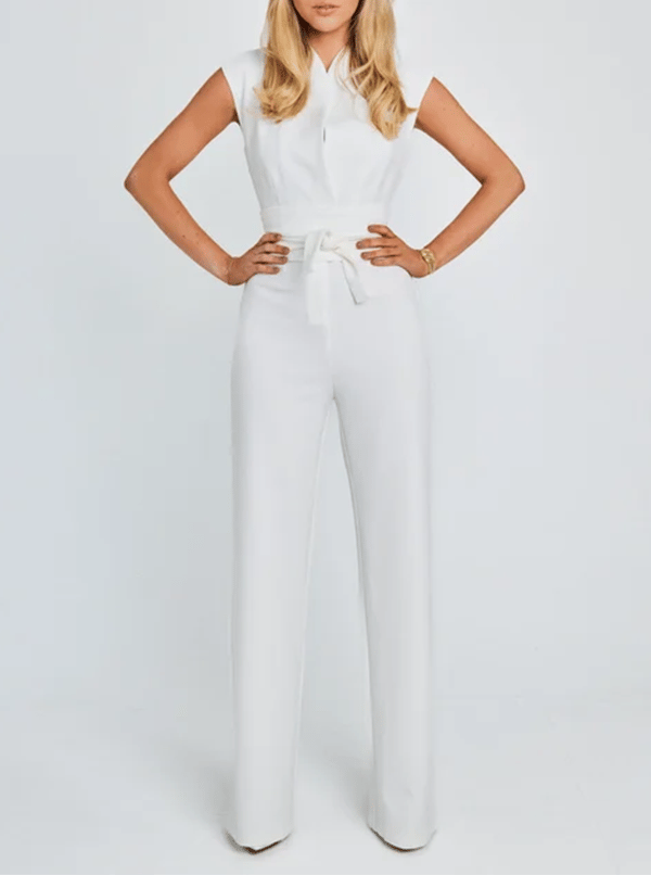 Damen Jumpsuit | Ärmelloser Einteiler mit weitem Bein und lockerer Passform
