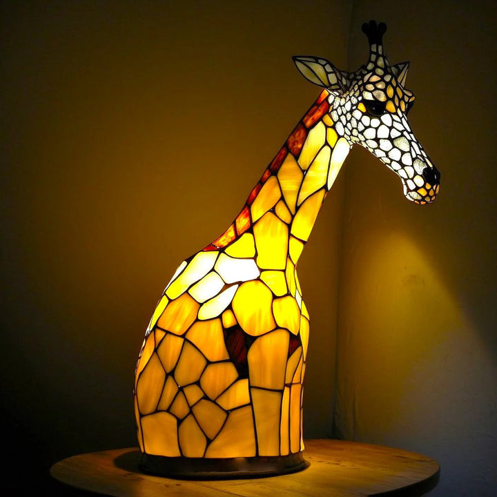 Tierlampe im Buntglas-Stil | 23 Tiermotive | Warmes Stimmungslicht | Deko-Tischlampe für Zuhause