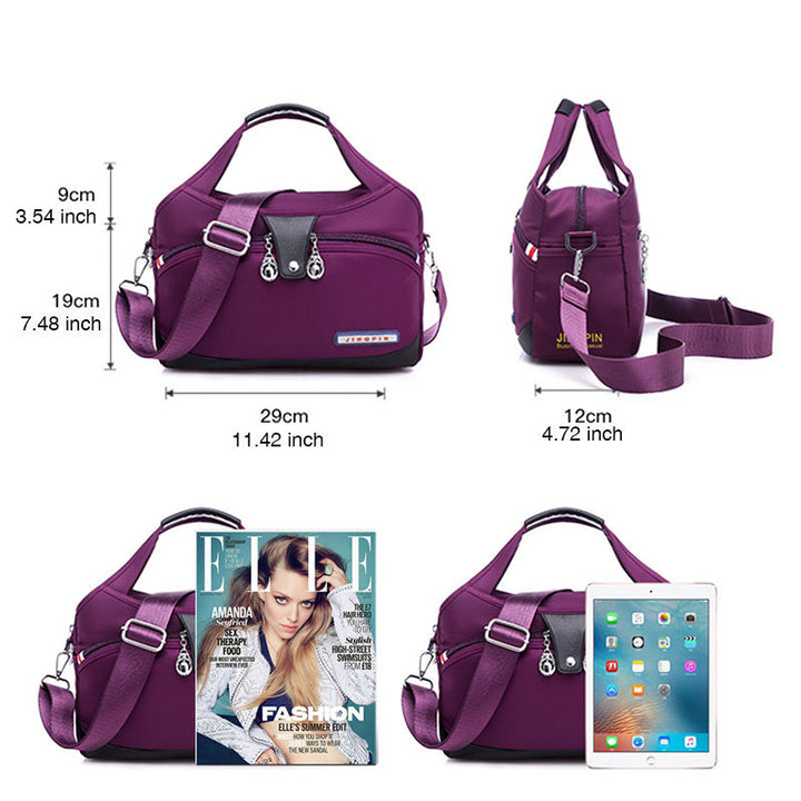 Damen Umhängetasche | Diebstahlsichere wasserabweisende Tasche mit mehreren Fächern