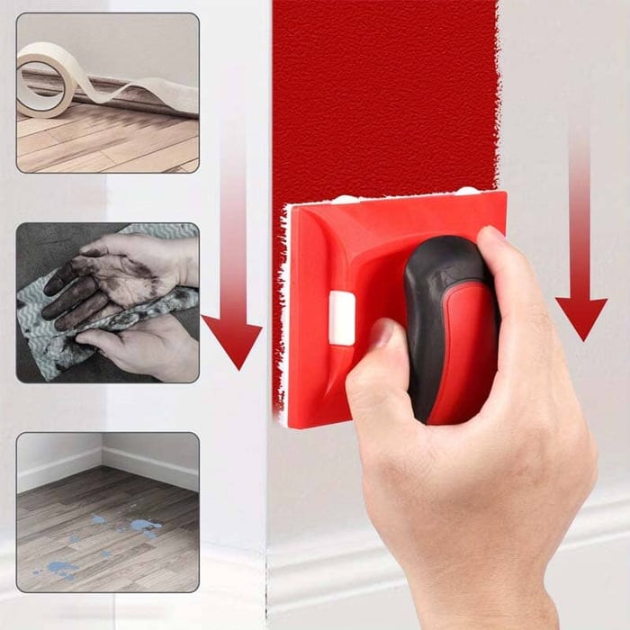 Kantenroller für saubere Farbkanten | Streichen ohne Abkleben | Für Ecken, Kanten &amp; Decken, gleichmäßige Linien, leicht zu reinigen