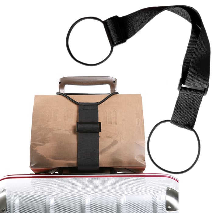 Sangle de bagage pour valise – sangle antidérapante pour fixer les sacs | Réglable, ultra-léger &amp; compact | Prêt en quelques secondes