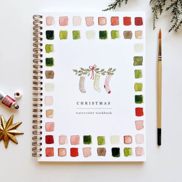 Aquarell-Arbeitsbuch für Anfänger | Malbuch mit 12 Motiven, Schritt-für-Schritt-Anleitungen und hochwertigem Aquarellpapier