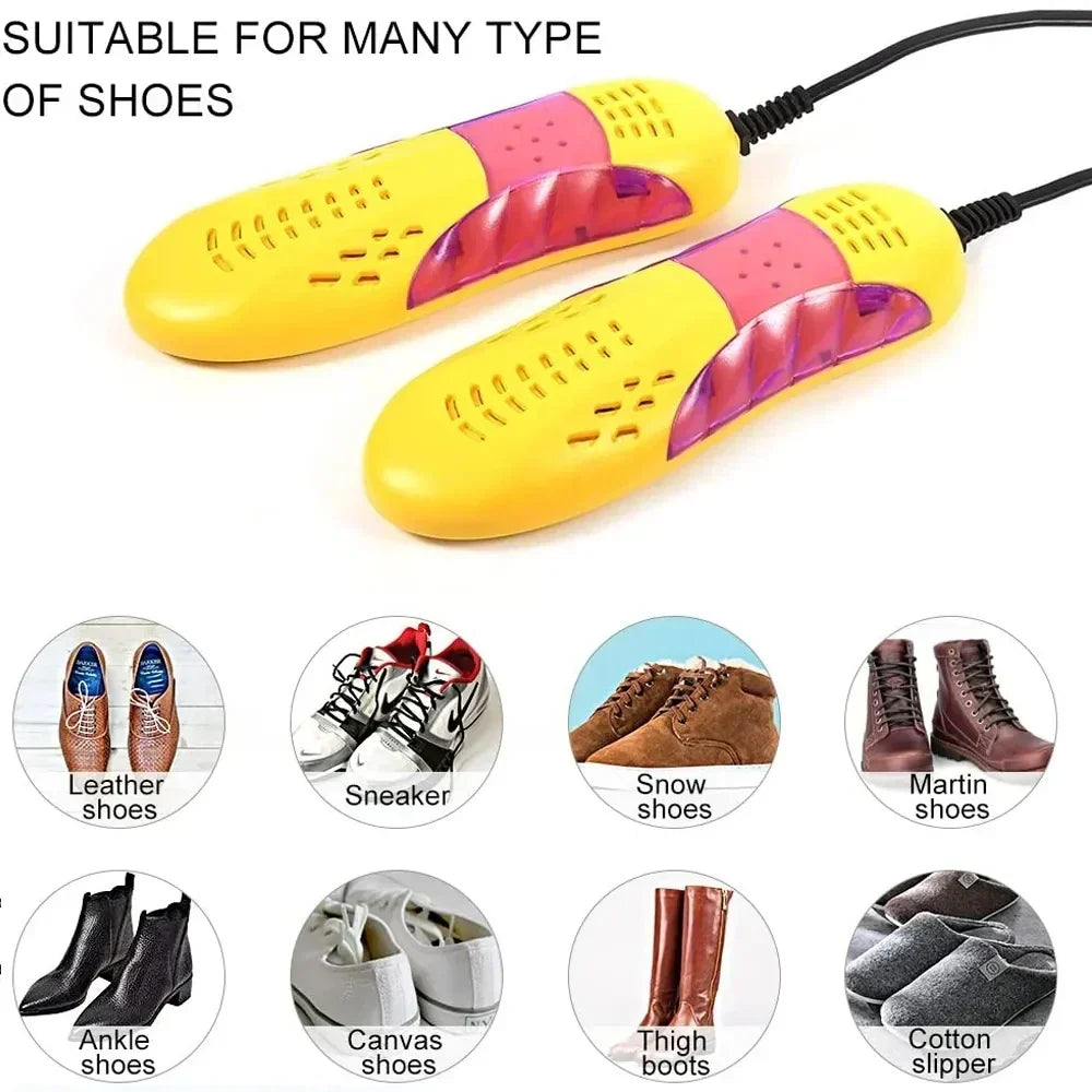 Elektrischer Schuhtrockner mit 2 Heizelementen | Kompakter Schuhwärmer für Schuhe, Stiefel und Handschuhe | Netzbetrieb