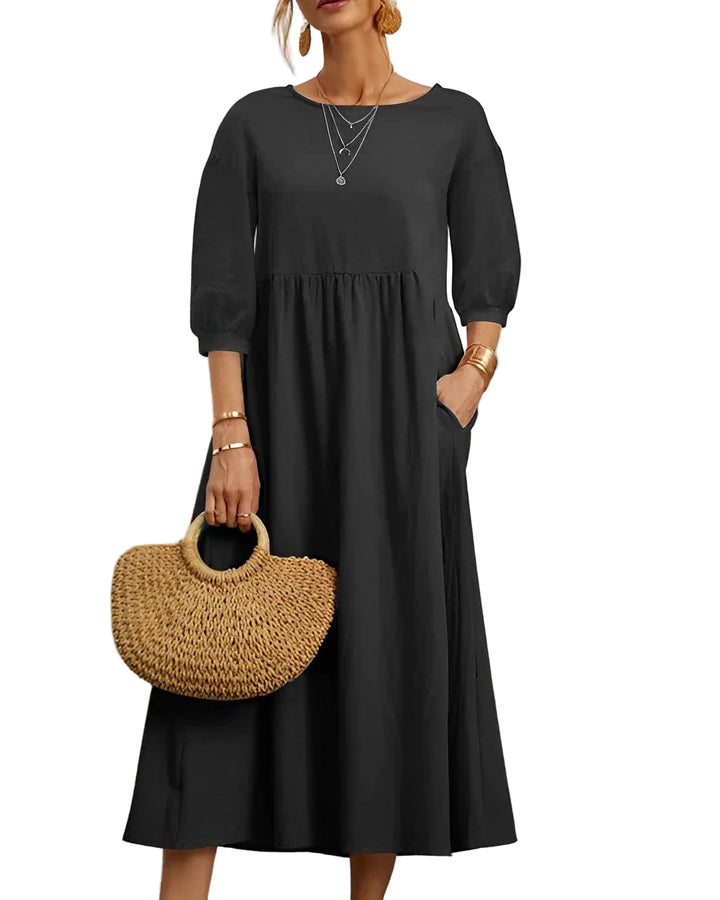 Damen Sommerkleid aus Baumwolle | Luftiges Maxikleid mit lockerer Passform | Leicht &amp; atmungsaktiv | S–2XL