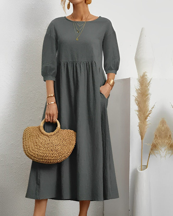 Damen Sommerkleid aus Baumwolle | Luftiges Maxikleid mit lockerer Passform | Leicht &amp; atmungsaktiv | S–2XL