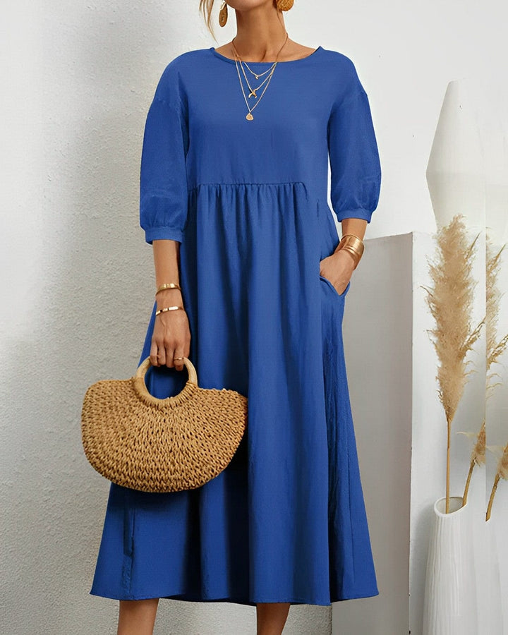 Damen Sommerkleid aus Baumwolle | Luftiges Maxikleid mit lockerer Passform | Leicht &amp; atmungsaktiv | S–2XL