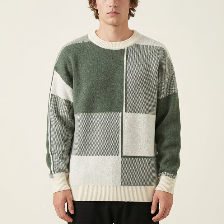 Herren Strickpullover | Klassischer Rundhalspullover mit dezentem Muster, weichem Tragegefühl und bequemer Passform für Alltag und Büro