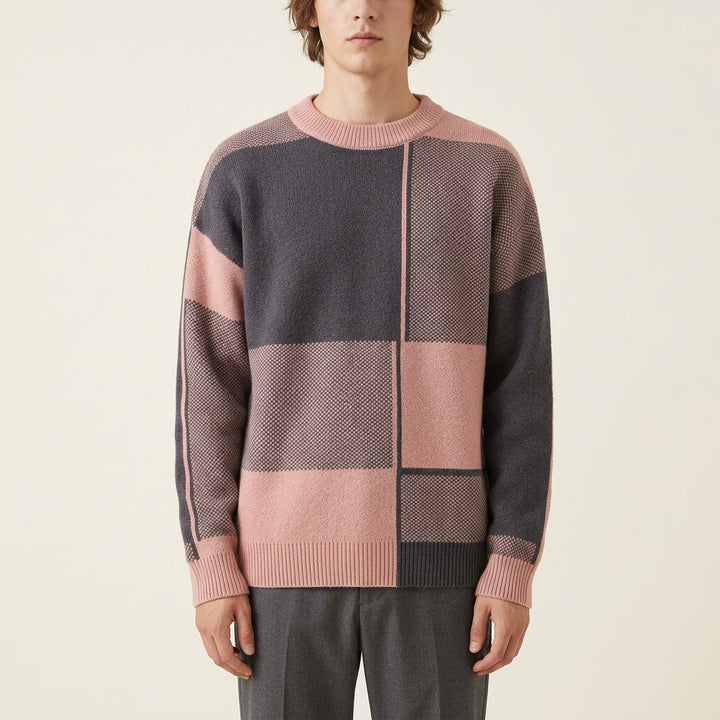 Herren Strickpullover | Klassischer Rundhalspullover mit dezentem Muster, weichem Tragegefühl und bequemer Passform für Alltag und Büro