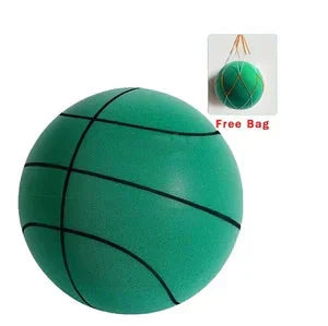 Pallone da basket morbido e silenzioso | Palla indoor in schiuma PU | Silenzioso, amico dei mobili e rimbalzante | Include sacca a rete