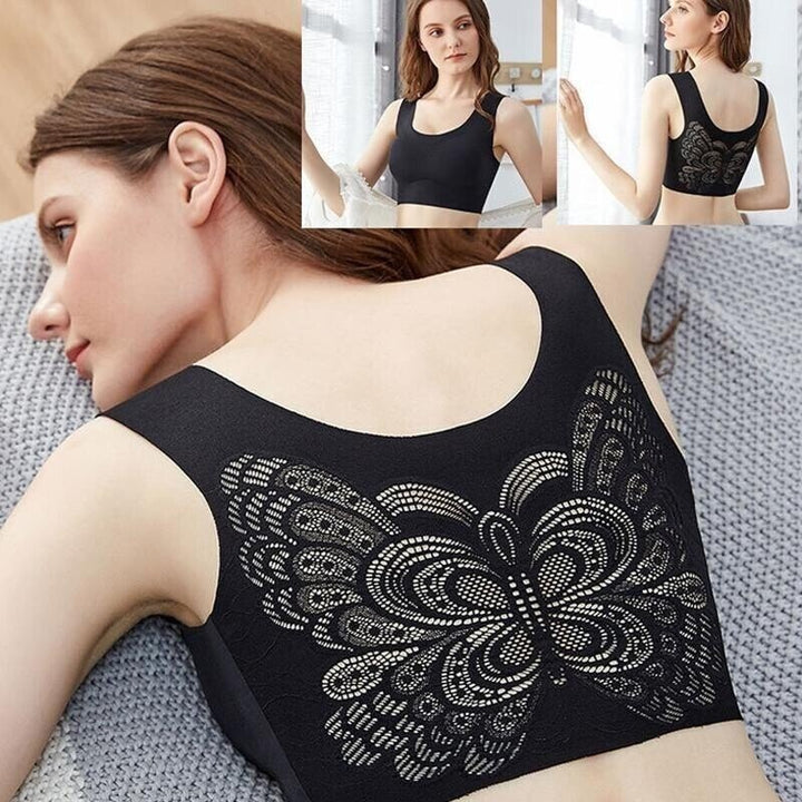 Damen Plus-Size Komfort-BH ohne Bügel | Kühler Soft-BH mit glatter Passform | Größen M-7XL