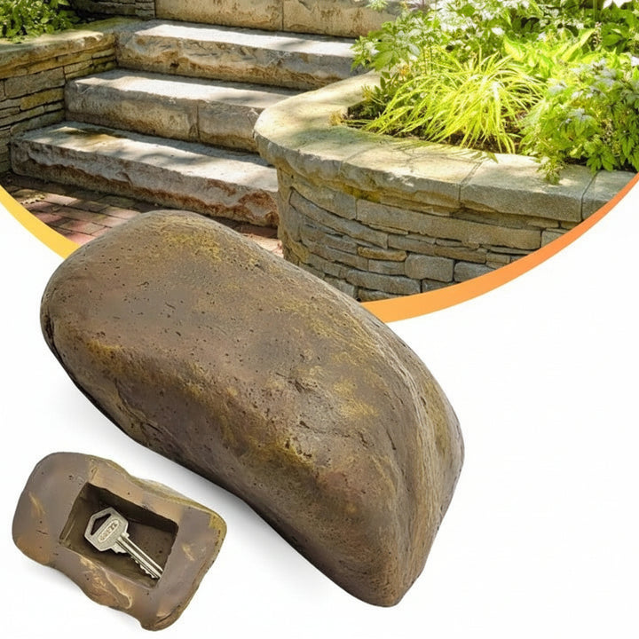Steinsafe für den Garten | Wasser- und staubdichtes Geheimversteck für Wertsachen
