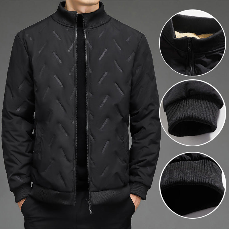 Herren Winterjacke | Warme Freizeitjacke mit Stehkragen, gefüttertem Innenfutter und versteckten Taschen