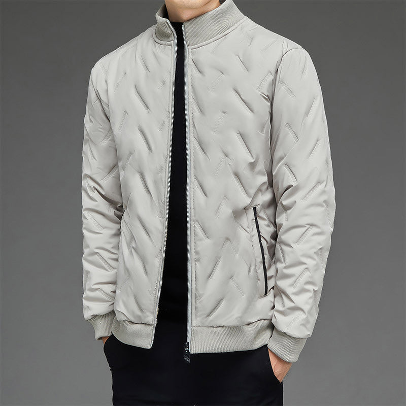 Herren Winterjacke | Warme Freizeitjacke mit Stehkragen, gefüttertem Innenfutter und versteckten Taschen