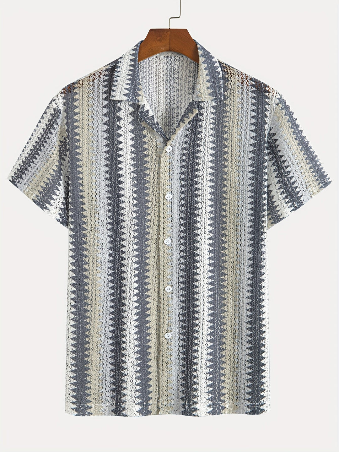Herren Sommerhemd | Luftiges Kurzarmshirt aus gewebtem Stoff für Freizeit, Strand und Urlaub
