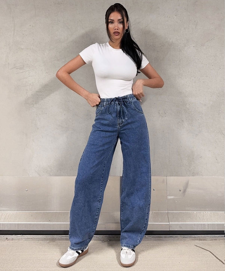 Balloon Jeans Damen | Stretch-Jeans mit lockerer Passform für lässige Outfits
