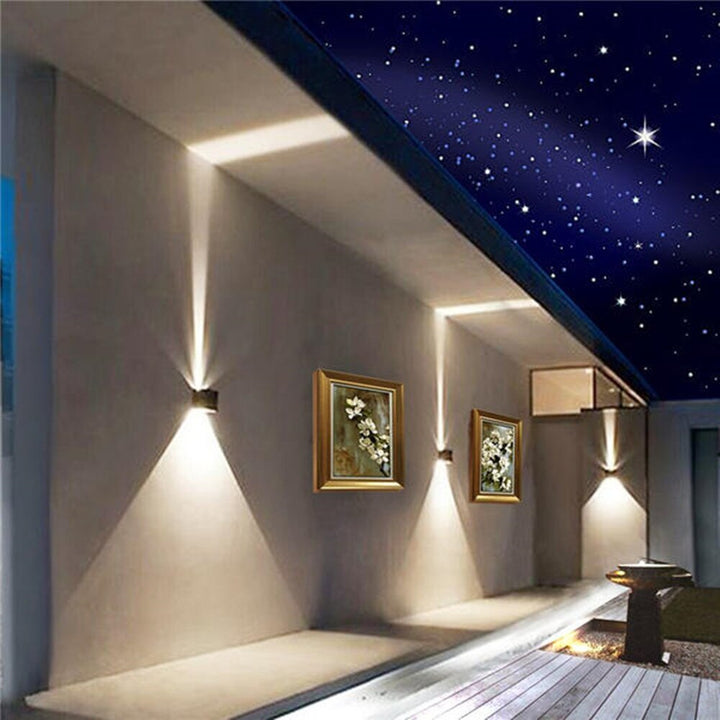 HelleNacht™ Lampada da parete LED premium | Impermeabile IP65 | Sensore di movimento | Luce calda up &amp; down
