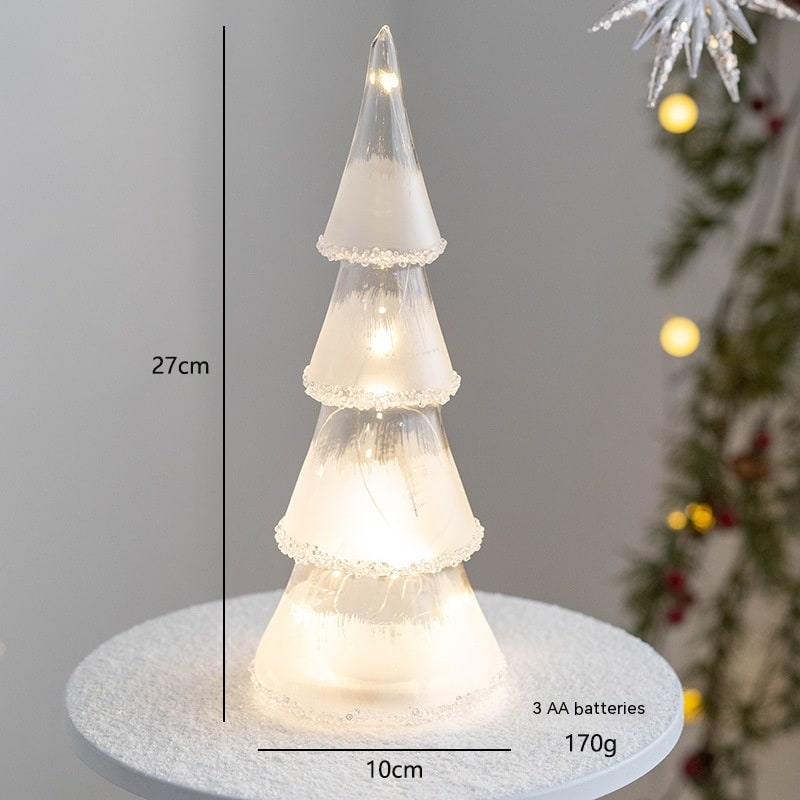 LED Weihnachtsbaum | Beleuchtete Tischdekoration mit warmweißem Licht, Batteriebetrieb und festlichem Baumdesign für Weihnachten