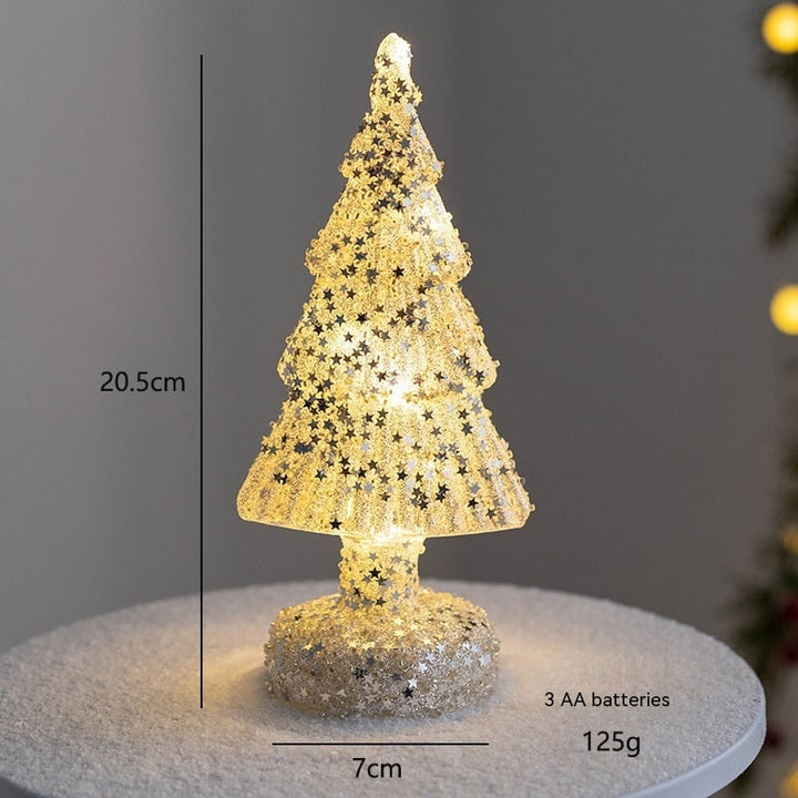 LED Weihnachtsbaum | Beleuchtete Tischdekoration mit warmweißem Licht, Batteriebetrieb und festlichem Baumdesign für Weihnachten
