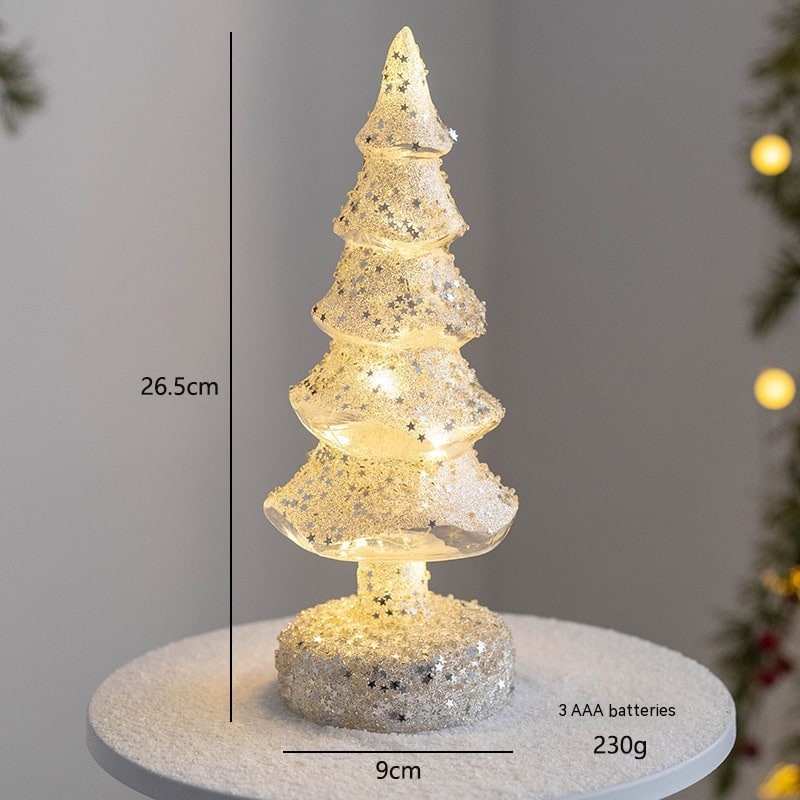 LED Weihnachtsbaum | Beleuchtete Tischdekoration mit warmweißem Licht, Batteriebetrieb und festlichem Baumdesign für Weihnachten